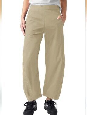 Casual Barrel Pants in Khaki